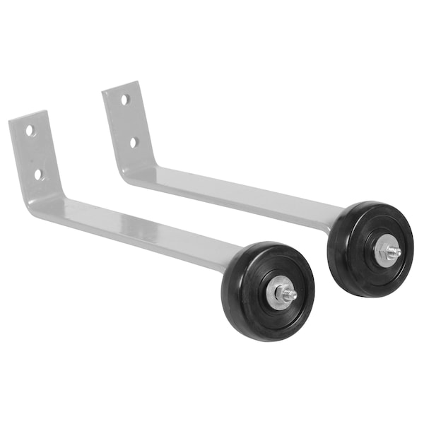 SILVER PIPE RAILING BARRICADE BASE W/WHEELS, PK2